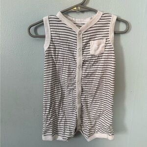 Carter's Black and White Striped Baby Romper